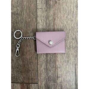 Steve Madden Mauve Envelope Card Case Keychain Mini Wallet
